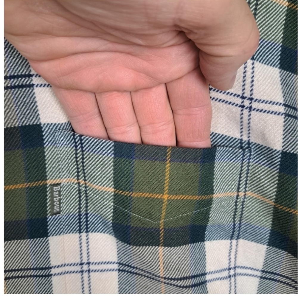 Barbour Tartans Plaid Loose Fit Men's XXL Green Plaid 100% Cotton Hunt Work - Picture 7 of 10